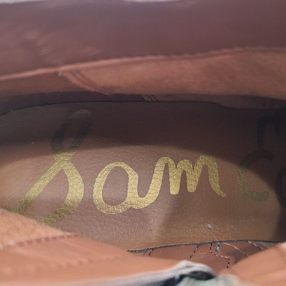 Sam Edelman Petty Ankle Boots Suede Beige Women's Size 8.5 side zip casual - Picture 12 of 13